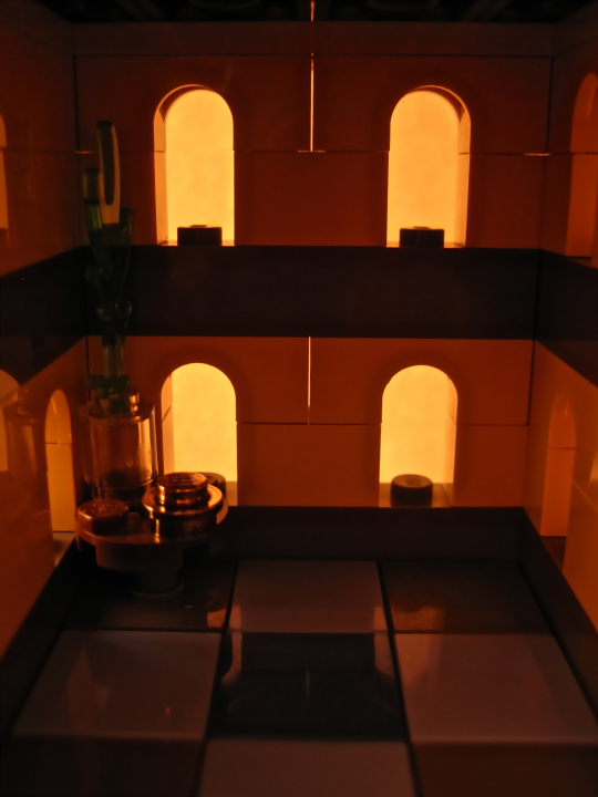 LEGO MOC - Because we can! - 'Flying monk': помещение внутри.
