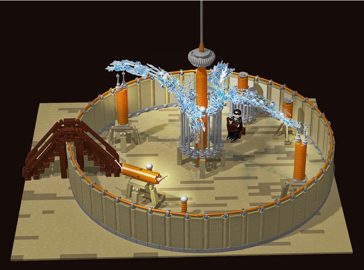 LEGO MOC - Because we can! - Nikola Tesla. Colorado Springs experiments: Изначально хотел сделать еще и здание лаборатории, но времени и сил не хватило.