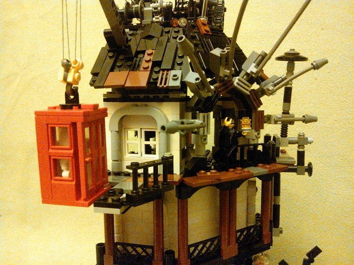 LEGO MOC - Because we can! - Transmission d'énergie sans fil: лифт. 