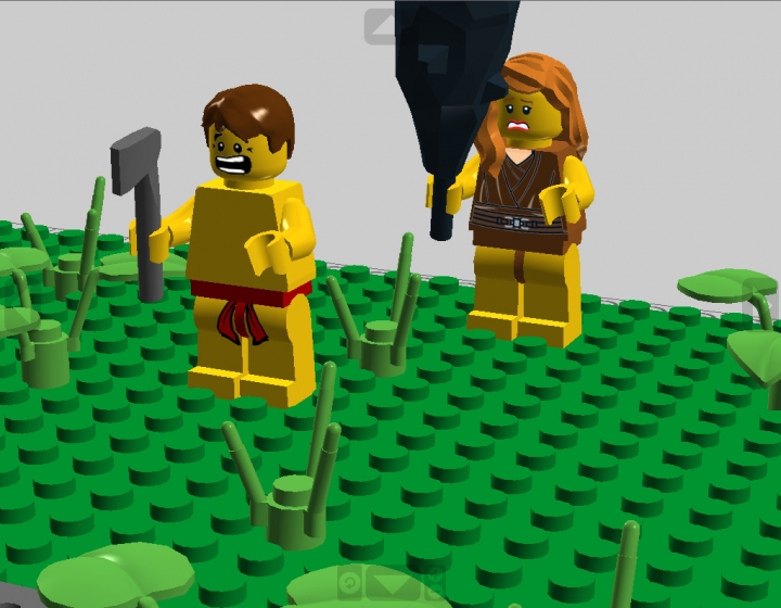 LEGO MOC - Because we can! - Humans fire discovery.: Вот и древние люди