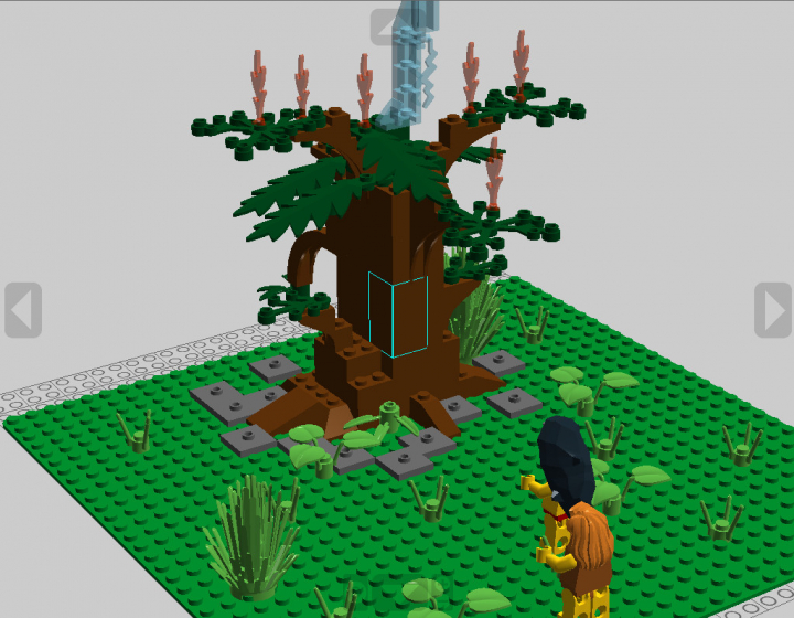 LEGO MOC - Because we can! - Humans fire discovery.: Это дерево в которое ударила молния