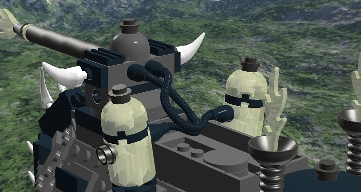 LEGO MOC - Steampunk Machine - Железная смерть: Отравляющие вещества хранятся в специальных баках.