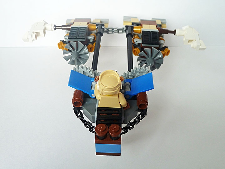 LEGO MOC - Steampunk Machine - Anakin's Pod Racer: Капсула. Вид сзади.