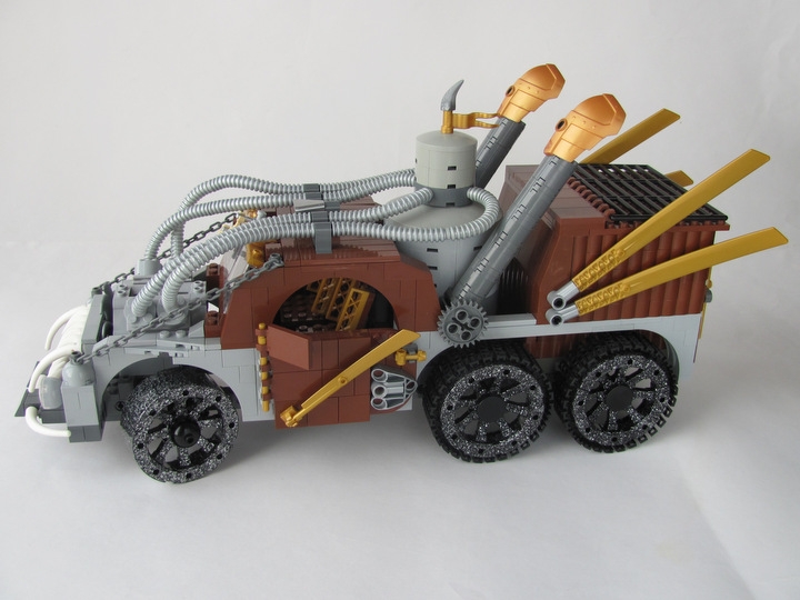 LEGO MOC - Steampunk Machine - Excalibur: <br><i>- Two exhaust pipes helps to control temperature in boiler!</i><br>