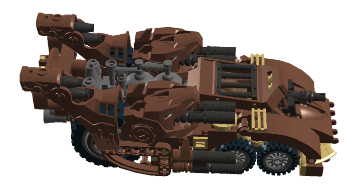 LEGO MOC - Steampunk Machine - Steampunk Assault-Pursiut Tank: Демонстрация брони. Фигурка помещается полностью.<br />
<br />
Спасибо за внимание!