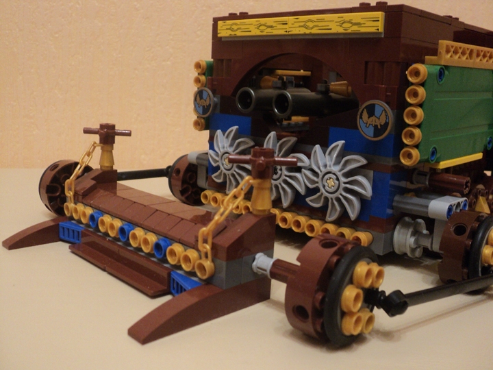 LEGO MOC - Steampunk Machine - Вездеход-сборщик алмазов: механизм помогающий пройти сложные участки