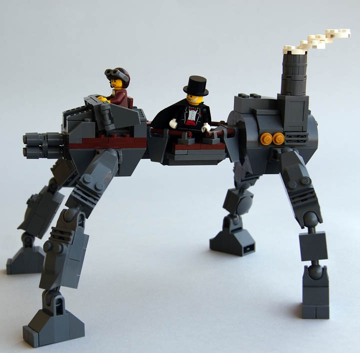 LEGO MOC - Steampunk Machine - Steampunk Walker: Вид сбоку.