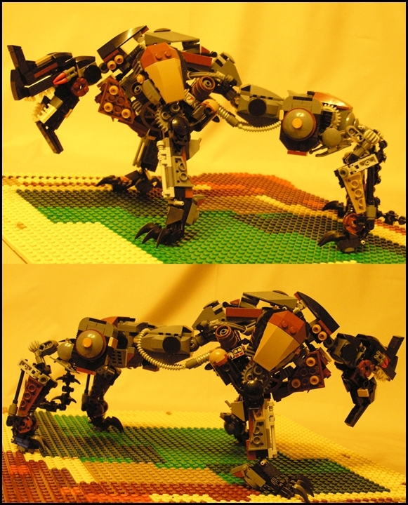 LEGO MOC - Steampunk Machine - Warning! Hunters!: 'Химера - огромная паровая машина, обладающая животным разумом уровня дикой кошки'