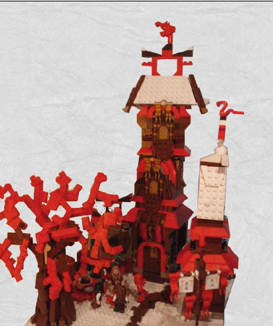 LEGO MOC - New Year's Brick 2014 - Монастырь Рубинового Дракона