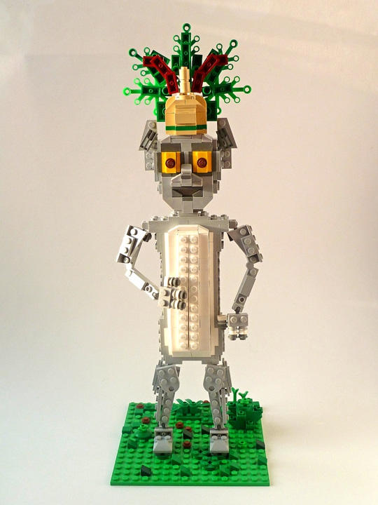 LEGO MOC - 16x16: Animals - Lemur King Julien: Вид спереди