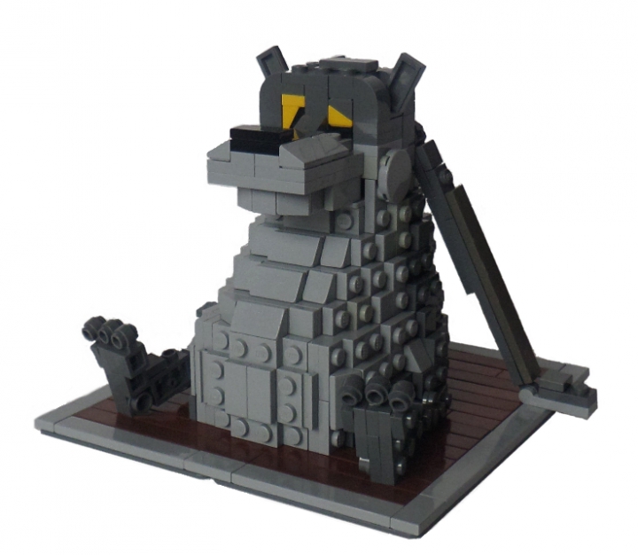 LEGO MOC - 16x16: Character - Now I Will Sing!.. : Разомлевший объевшийся волк готовится спеть).