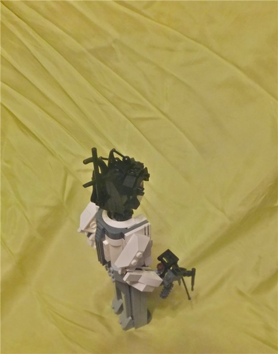 LEGO MOC - 16x16: Character - Edward Scissorhands: Проработка прически персонажа