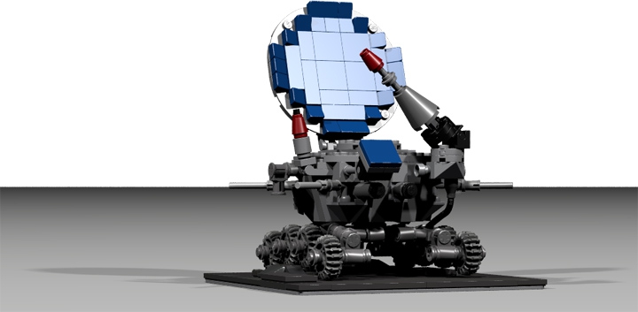 LEGO MOC - 16x16: Technics - Луноход-1 (Аппарат 8ЕЛ № 203): •На «Луноходе-1» был установлен уголковый отражатель, с помощью которого ставились эксперименты по точномуопределению расстояния до Луны. 