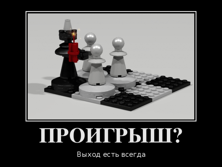 LEGO MOC - 16x16: Demotivator - Безвыходных ситуаций не бывает: Собственно демотиватор