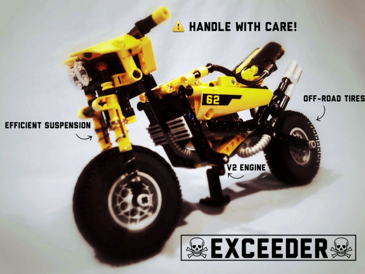 LEGO MOC - Mini-contest 'Lego Technic Motorcycles' - Exceeder: Handle with care!