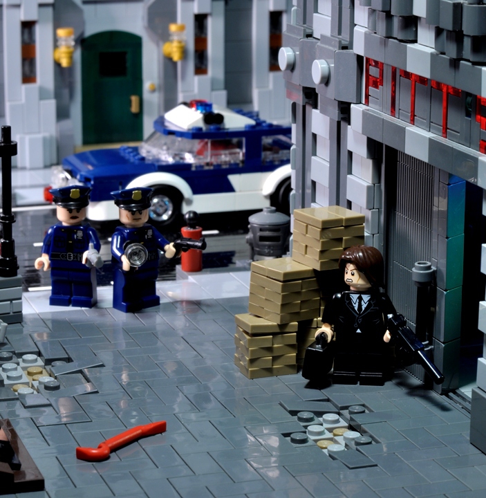 LEGO MOC - LEGO Architecture - NY streets: Полиция приехала на вызов.