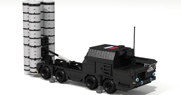 LEGO MOC - LDD-contest '20th-century military equipment‎' - Air Defense Missile Systems S-300PS: В черном цвете стандартных деталей LEGO, парадный вариант:)
