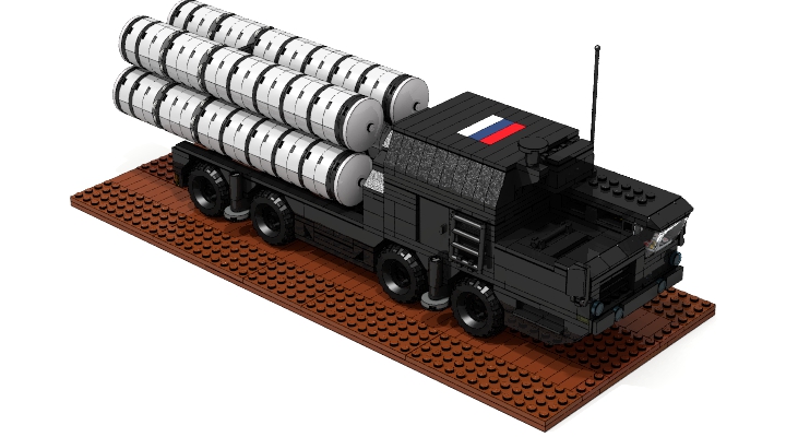 LEGO MOC - LDD-contest '20th-century military equipment‎' - Air Defense Missile Systems S-300PS: По условиям конкурса размер работы ограничен основанием пластины 24x48.