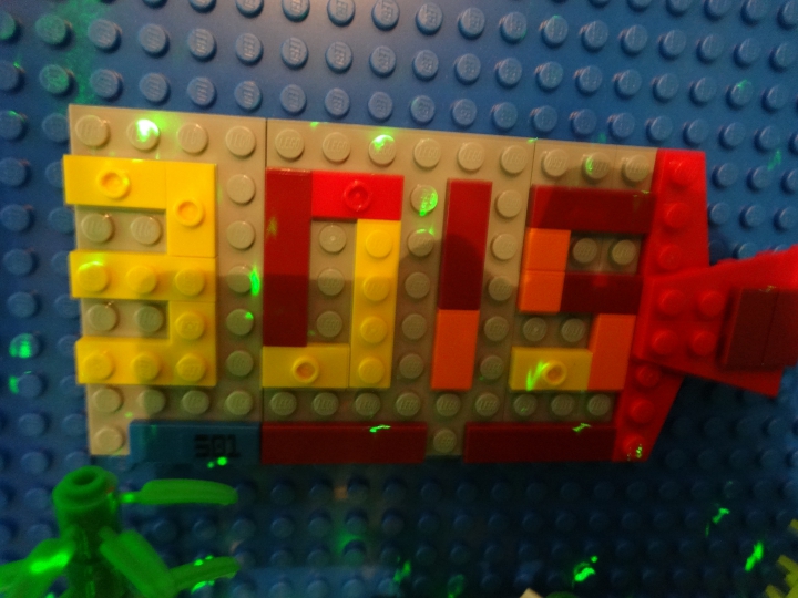 LEGO MOC - New Year's Brick 3015 - Подводная страна встречает Новый год. : Летит огромный корабль с цифрами 3015 год.