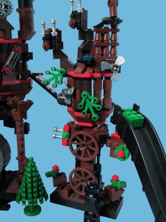 LEGO MOC - New Year's Brick 3015 - Фабрика елочных игрушек V112-184-221PHD: Тут они лакируются, окрашиваются, и упаковываются.