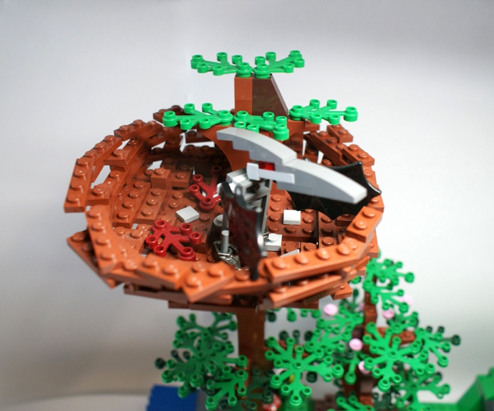 LEGO MOC - Jurassic World - Легкая добыча?: Второй птенец птеранодона остался в гнезде
