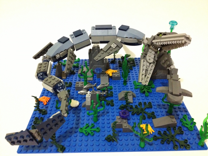 LEGO MOC - Jurassic World - Тилозавр - повелитель доисторических морей.