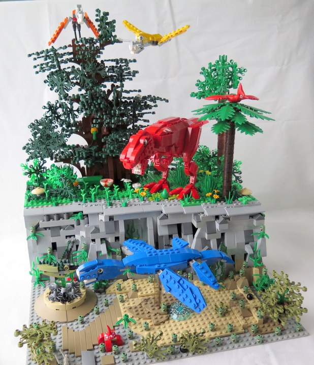 LEGO MOC - Jurassic World - Три стихии: Общий вид