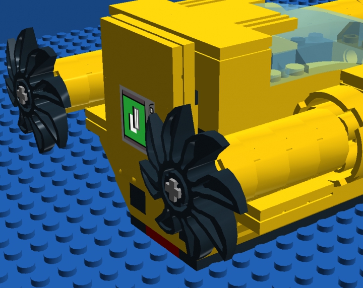 LEGO MOC - Submersibles - Одноместная подводная лодка класса fgda.: вид сзади