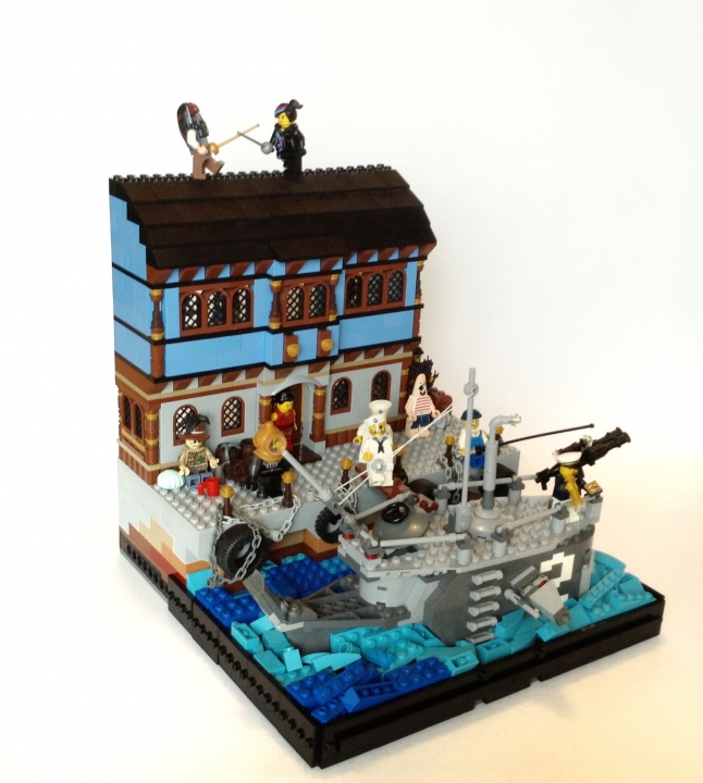 LEGO MOC - Submersibles - Погружение 1925.: <p>Размер работы не превышает 32х32 пина.</p><br />
<br />
<p>P.S Для создания башни подлодки пришлось перечитать массу литературы и во многом разобраться, а вам?<br><br />
<br />
<br />
<br>Тест - В каком положении, на этом фото находятся руль глубины? Ваш ответ пишите в комментариях</p>(правильный ответ будет написан после раскрытия авторов).