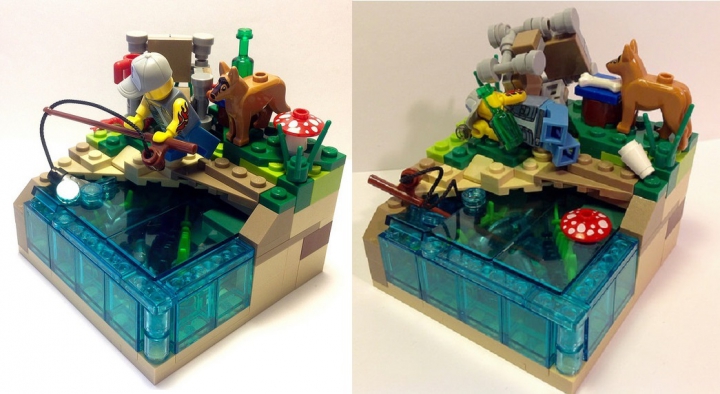 LEGO MOC - Battle of the Masters 'In cube' - РЫБАЛКА. Найди отличия.: У него тоже есть недостатки.