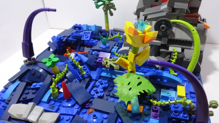 LEGO MOC - Инопланетная жизнь - Кусочек жизни на планете Скаардж: <br />
Вот необычные растения которые растут на этой планете.