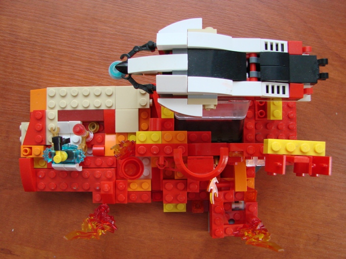 LEGO MOC - Инопланетная жизнь - Огнедышащая планета: Так – сверху.