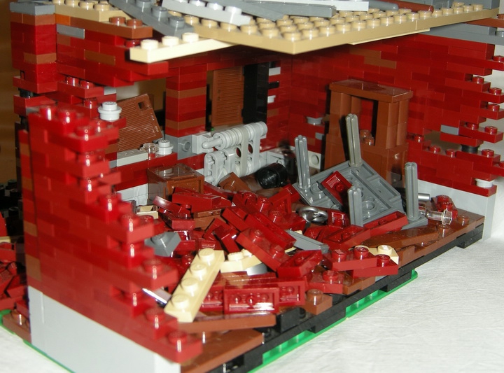 LEGO MOC - Joy and Sadness of Great Victory - 'Враги взорвали дом родной'