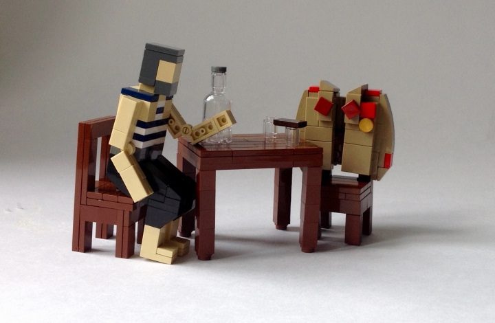 LEGO MOC - Joy and Sadness of Great Victory - Служили два товарища. Один на флоте, другой в пехоте. Версия.
