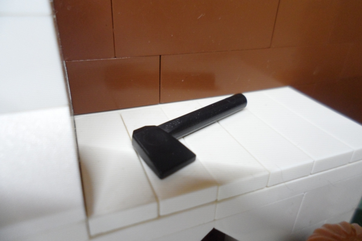 LEGO MOC - Russian Tales' Wonders - Stone Soup (Axe Kasha): Топор, припрятанный солдатом