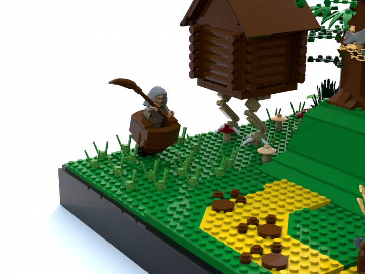 LEGO MOC - Russian Tales' Wonders - ...Одну я помню сказку эту.Поведаю теперь я свету... : Там ступа с Бабою Ягой<br />
Идёт, бредёт сама собой,