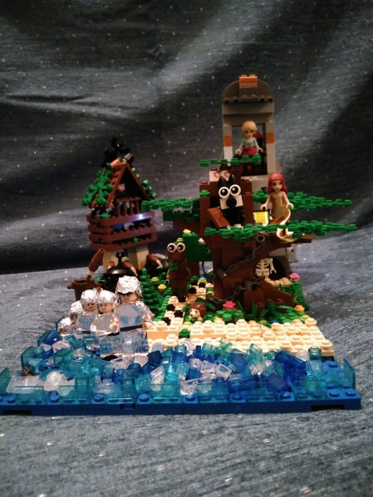 LEGO MOC - Russian Tales' Wonders - 'Lukomorye': ...И там я был, и мёд я <br />
                  пил;<br />
У моря видел дуб зелёный;<br />
Под ним сидел и кот <br />
                 учёный<br />
Свои мне сказки говорил...