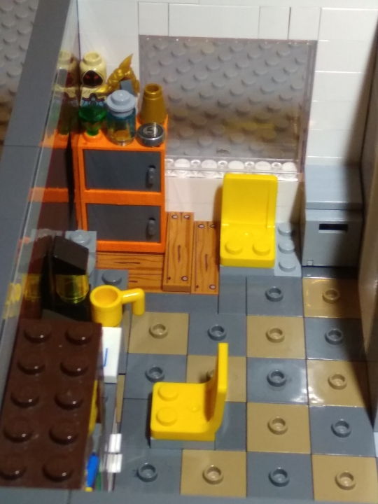 LEGO MOC - Detective Contest - Офис детектива: Шкаф и сиденье для посетителей 