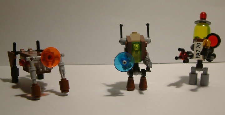 LEGO MOC - 16x16: Mech - Мехи на исследовании далеких планет: Сами мехи: грузовой, охранный и исследовательский