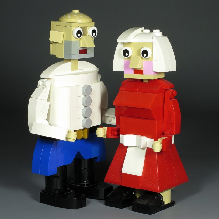 LEGO MOC - 16x16: Chibi - Babushka, Dedushka & Kolobok: </i>Once upon a time there lived Dedushka & Babushka.<br><i><br />
(Жили-были Дед да Баба).