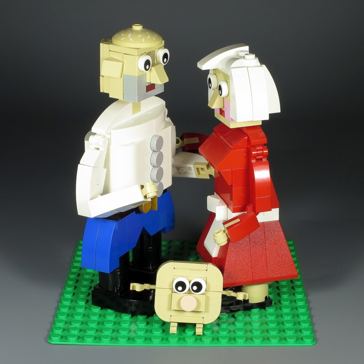 LEGO MOC - 16x16: Chibi - Babushka, Dedushka & Kolobok: </i>Happy End!<br><i><br />
Всем Счастья!