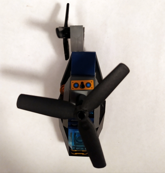LEGO MOC - 16x16: Micro - Вертолет Бэтмена (миниатюра) : Вид сверху