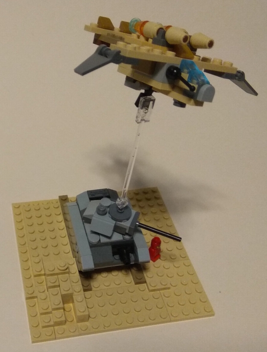 LEGO MOC - 16x16: Micro - Валькирия и химера.: Вид целиком.