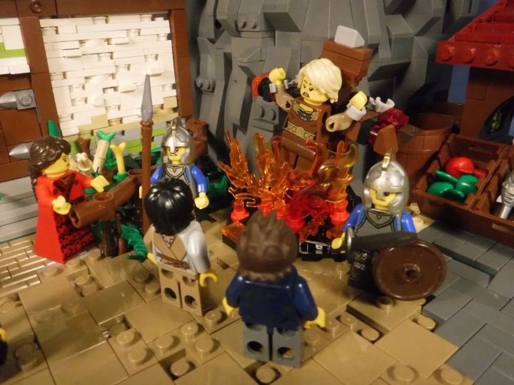 LEGO MOC - Младшая лига. Конкурс 'Средневековье'. - Сожжение ведьмы в горной деревне