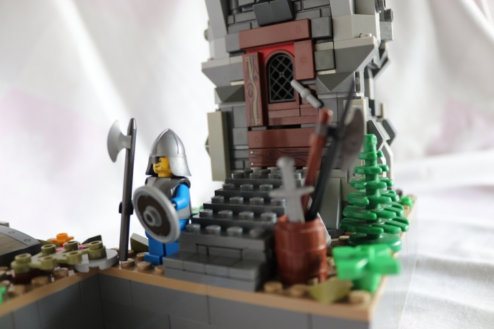 LEGO MOC - Младшая лига. Конкурс 'Средневековье'. - Средневековые дозорная башня и мост.