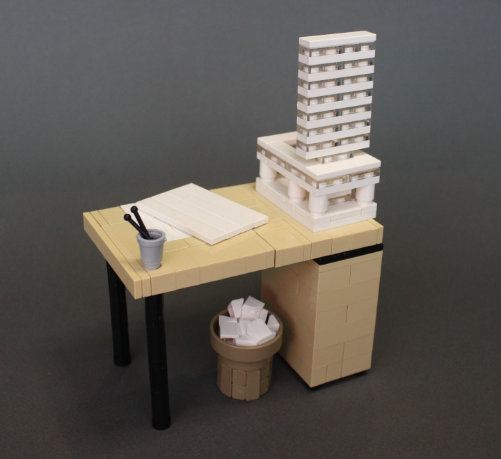 LEGO MOC - LEGO-конкурс 16x16: 'Все работы хороши' - Архитектор: рабочее место архитектора