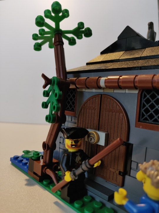 LEGO MOC - LEGO-конкурс 16x16: 'Иллюстрация' - Легенды старой мельницы: Что было бы, если б мальчика вышел встречать сам Мастер