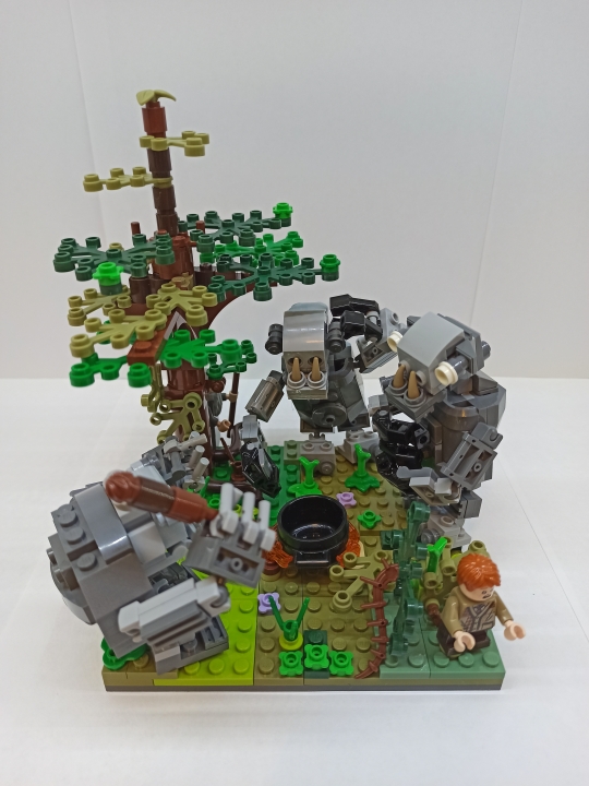 LEGO MOC - LEGO-конкурс 16x16: 'Иллюстрация' - Чудесное спасение: — Двое против одного, так что закрой пасть, — велел Берт.<br />
— Это ты кому? — осведомился Уильям.