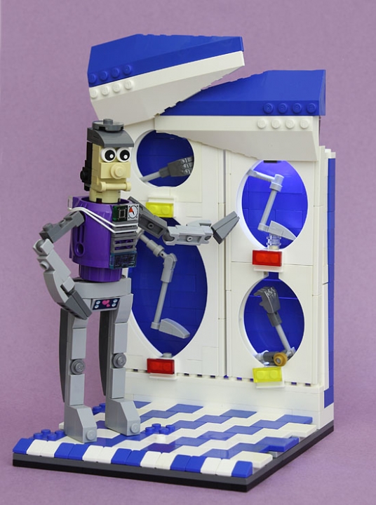 LEGO MOC - LEGO-contest 16x16: 'Cyberpunk' - Золотые руки:  - Дамы, господа и киборги!<br />
Узрите! Лучшие протезы века! Чёрная пятница!