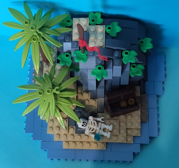 LEGO MOC - LEGO-contest 24x24: 'Pirates' - Последний  аквамарин: Вид сверху. 